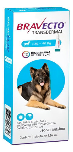 Bravecto Transdermal Cão Cães Cachorros Anti pulga E Carrapatos De 20 A 40kg - Imagem 6