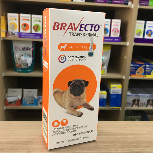 Bravecto Transdermal Antipulgas e Carrapatos Msd 4,5 A 10kg Cão Cães Cachorros - Imagem 3