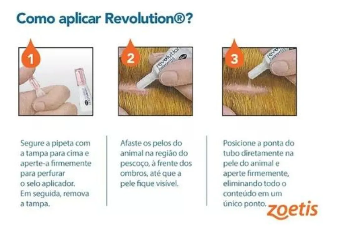 Revolution Cão Cães Gatos Filhotes Até 2,5 Kg 15mg 3 Pipetas Rosa Claro - Imagem 2