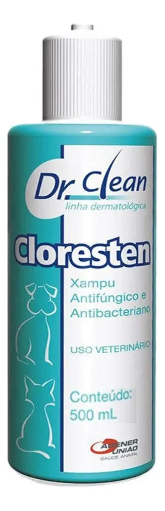 Shampoo Cloresten Antibacteriano Agener Cão Gato 500ml - Imagem 3