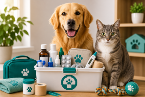 Aprenda como montar uma farmácia pet em casa com itens essenciais para cães e gatos, garantindo mais segurança, organização e cuidados.